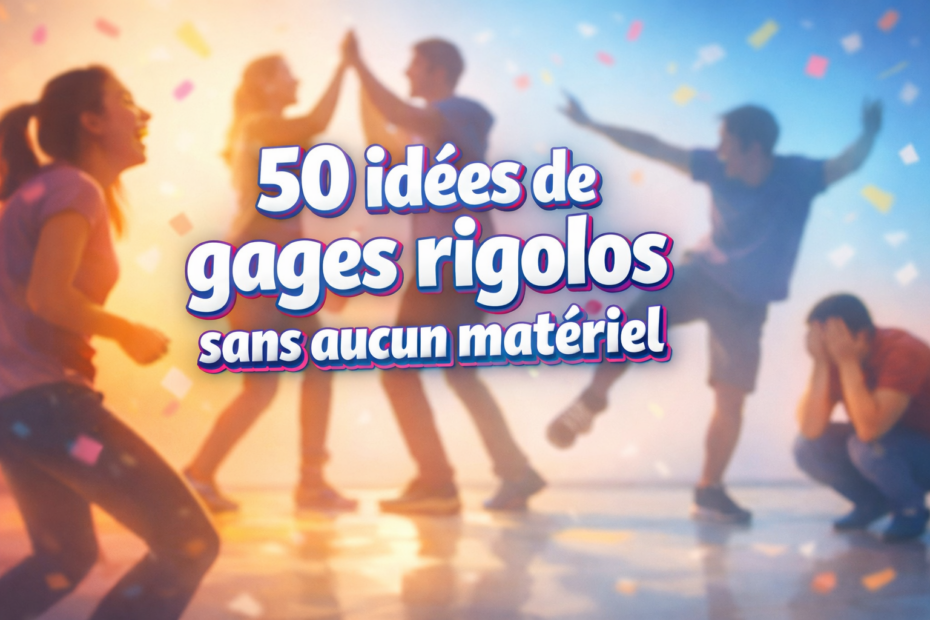 50 idées de gages rigolos sans aucun matériel