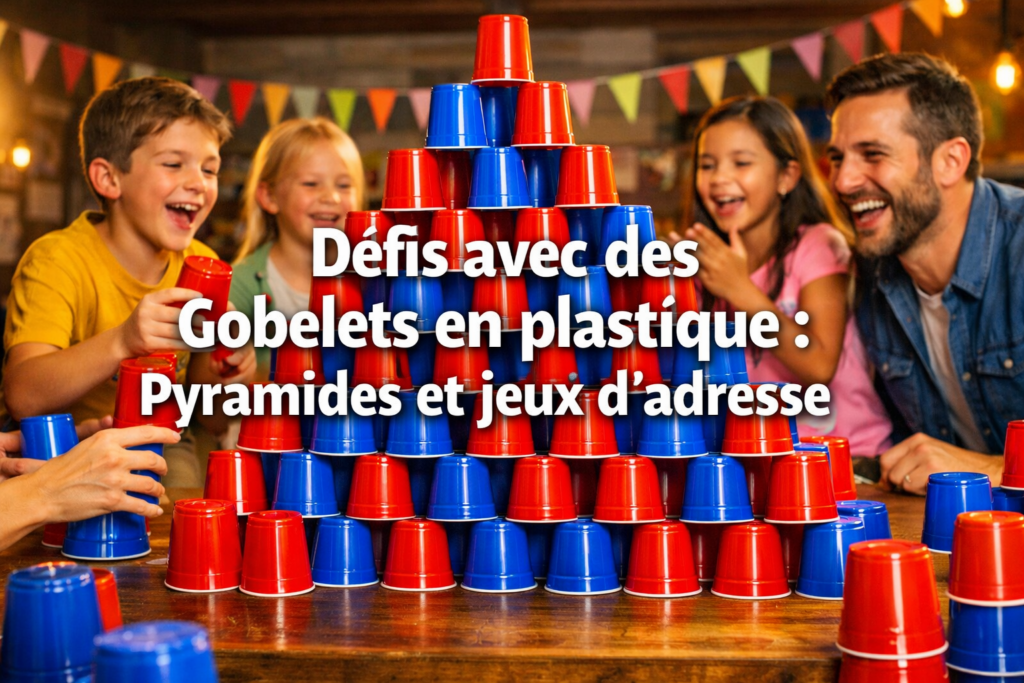 Défis avec des Gobelets en plastique : Pyramides et jeux d’adresse