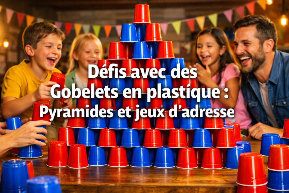 Défis avec des Gobelets en plastique : Pyramides et jeux d’adresse