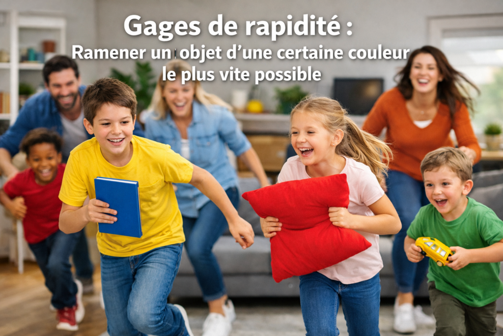 Gages de rapidité : Ramener un objet d’une certaine couleur le plus vite possible