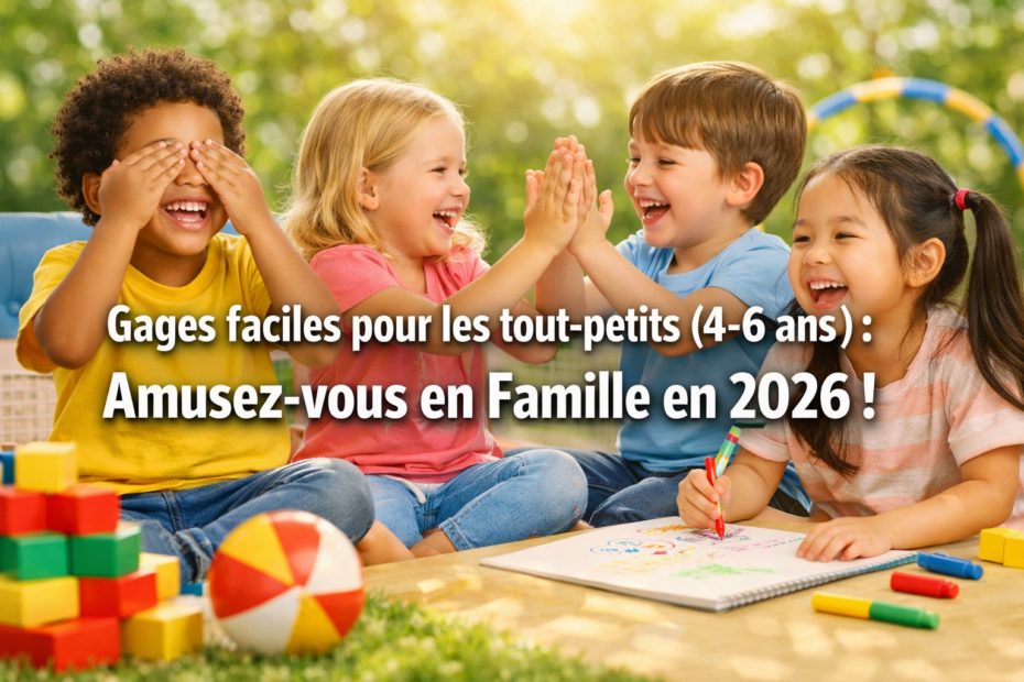 Gages faciles pour les tout-petits (4-6 ans)