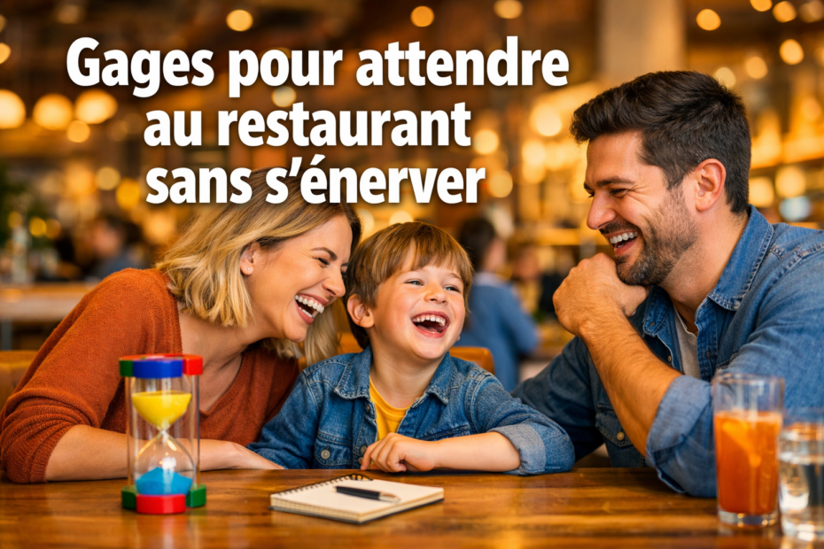 Gages pour attendre au restaurant sans s’énerver
