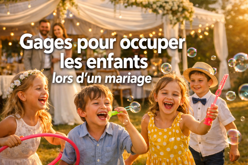 Gages pour occuper les enfants lors d’un mariage