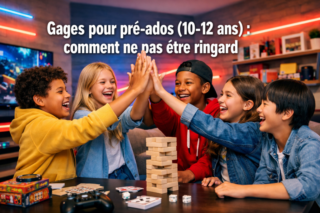 Gages pour pré-ados (10-12 ans) : comment ne pas être 'ringard’