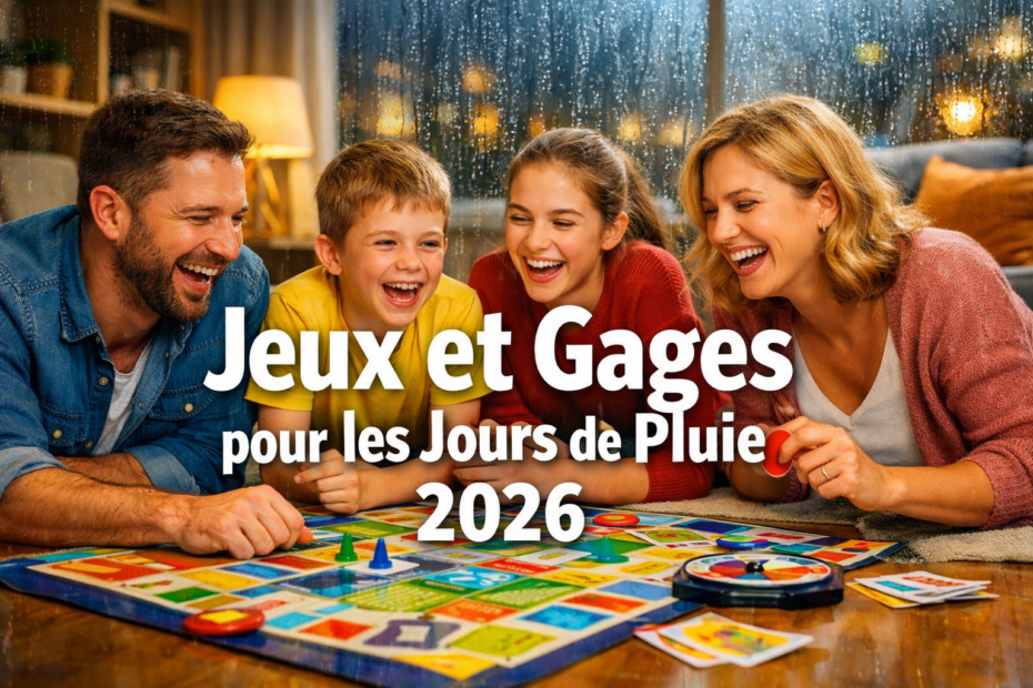 Jeux et gages pour les jours de pluie (quand on ne peut pas sortir)