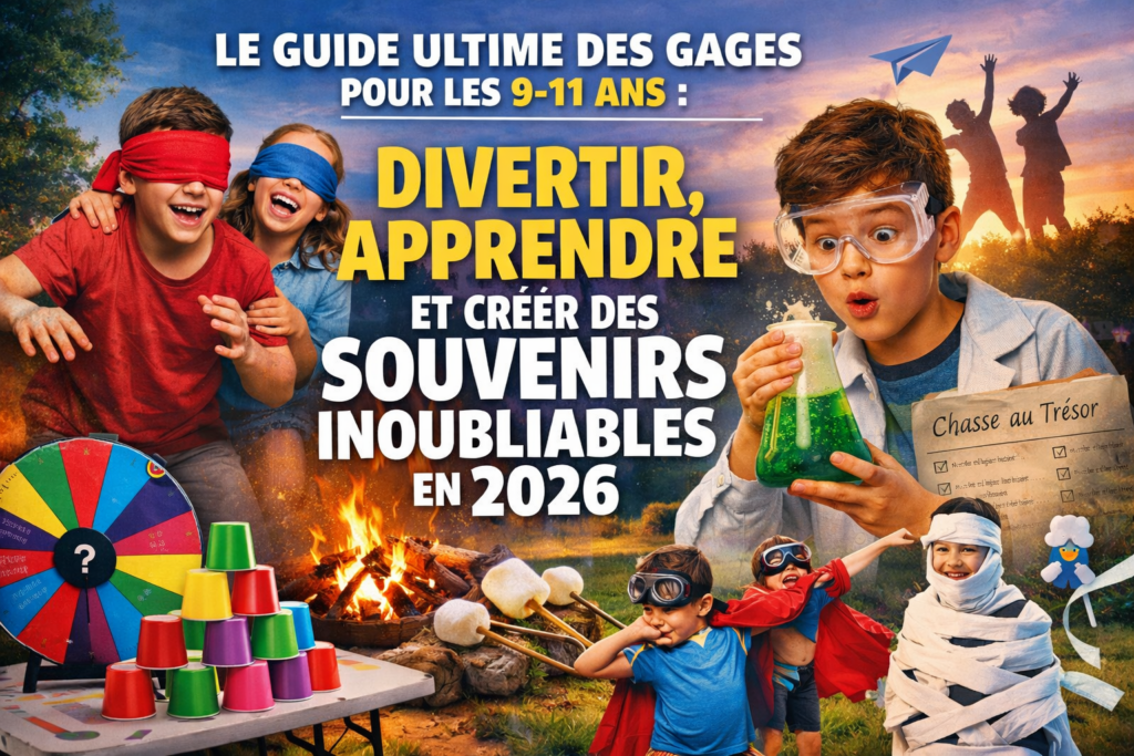 Le guide ultime des gages pour les 9-11 ans