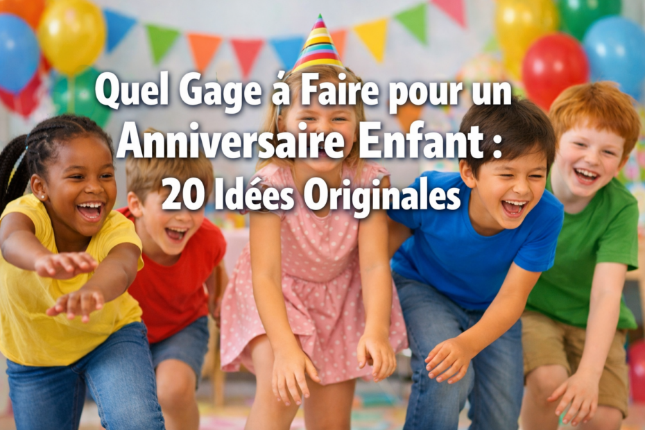 Quel Gage à Faire pour un Anniversaire Enfant : 20 Idées Originales