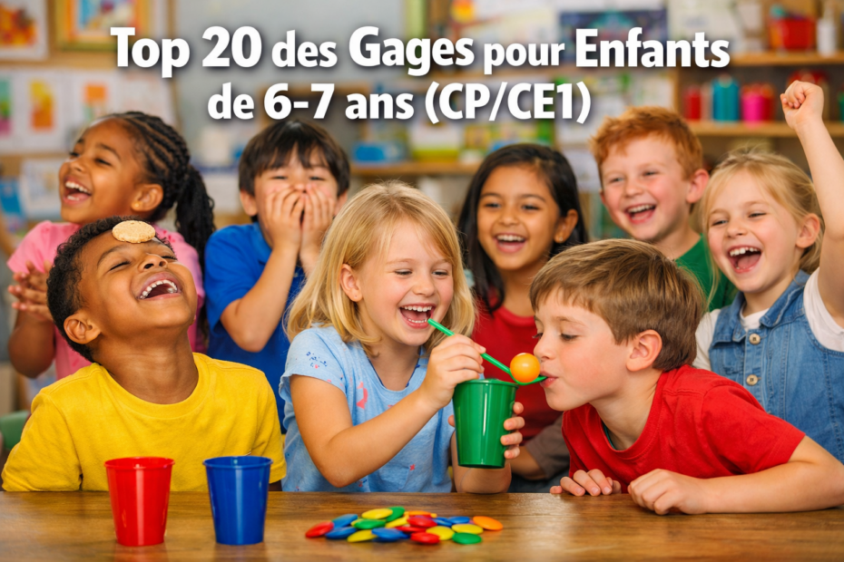 Top 20 des gages adaptés aux enfants de 6-7 ans (CP/CE1)
